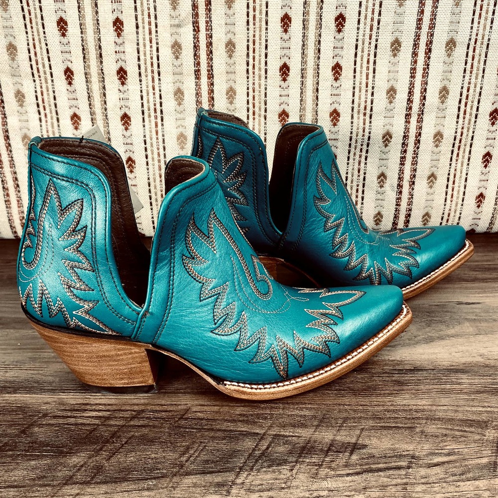 Ariat Teal Embroidered Ankle Boots